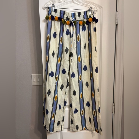 Anthropologie Ollari Pom Pom Wide-Leg Pants NWT - Picture 4 of 6